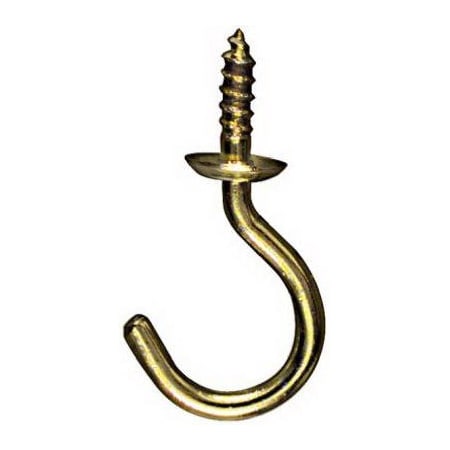 National Hardware 5PK 34 BRS Cup Hook N119-644